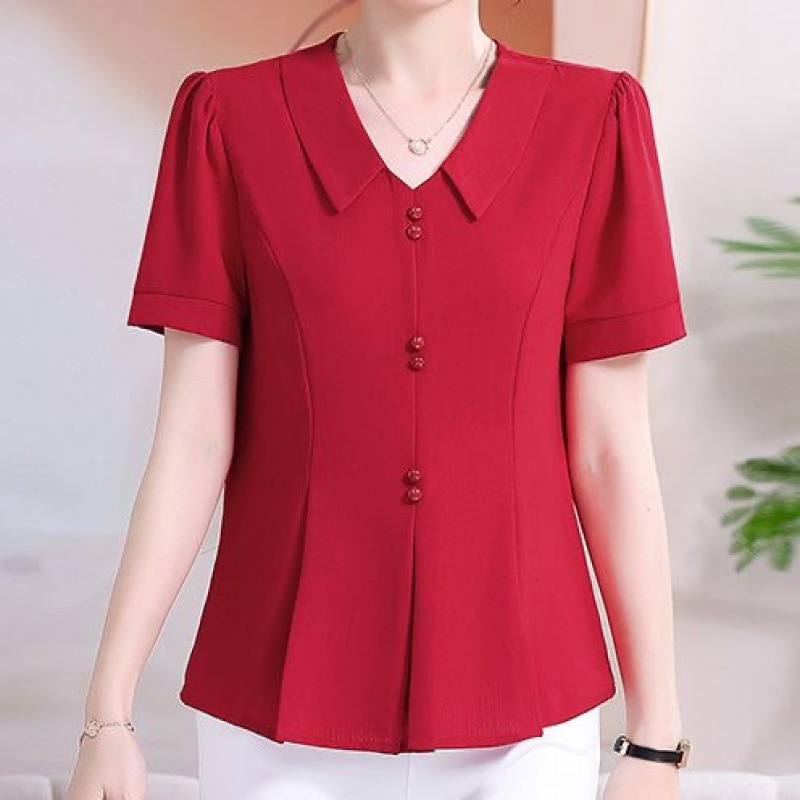 Fashionable shiffon summer short sleeve T-shirt