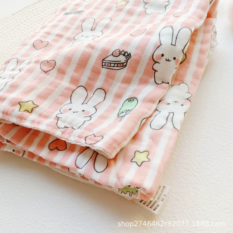 Cotton gauze children's bath towel, soft breathable duvet