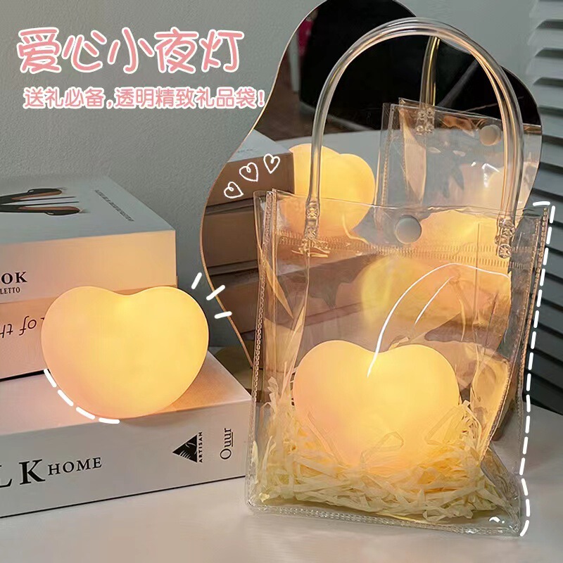 Girl's Chinese Valentine's Day Love Night Light Cartoon Atmosphere Lamp Valentine's Day Gift Prop Photography Cake Decoration Night Light
