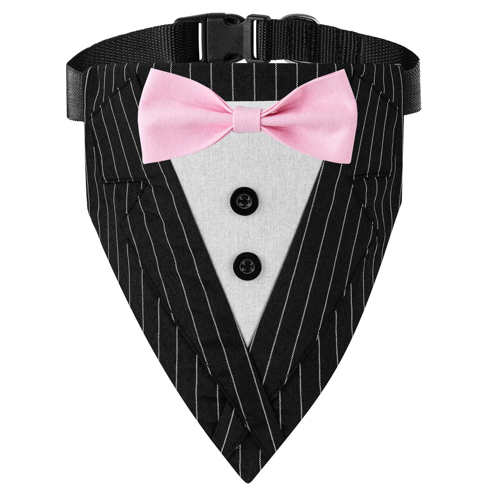 Cross-border exclusivo nuevo traje popular perro triángulo bufanda corbata mascota perro saliva toalla bufanda de la boda