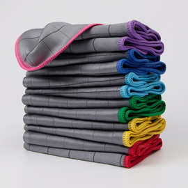 碳纤维抹布多功亚马逊跨境玻璃清洁布超细纤维厨房去油污清洁毛巾