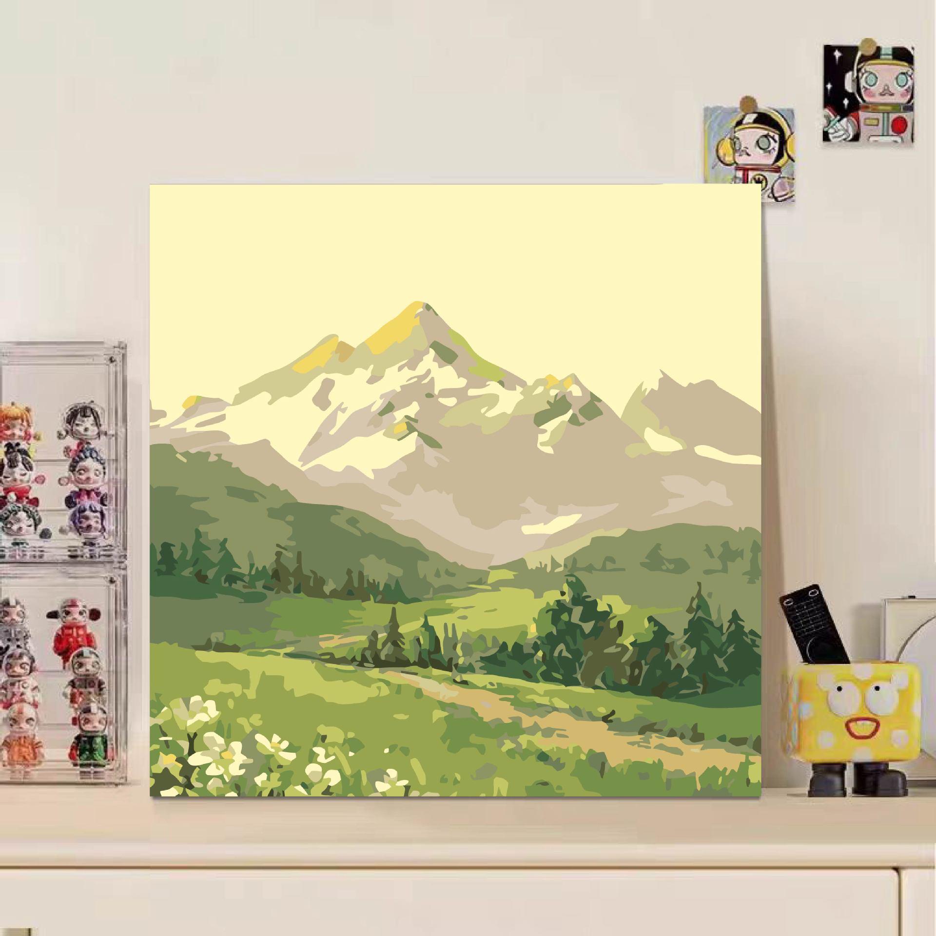 Niños didiy pintura digital acrílico relleno de pintura de dibujos animados pintura de pintura a mano 20 * 20