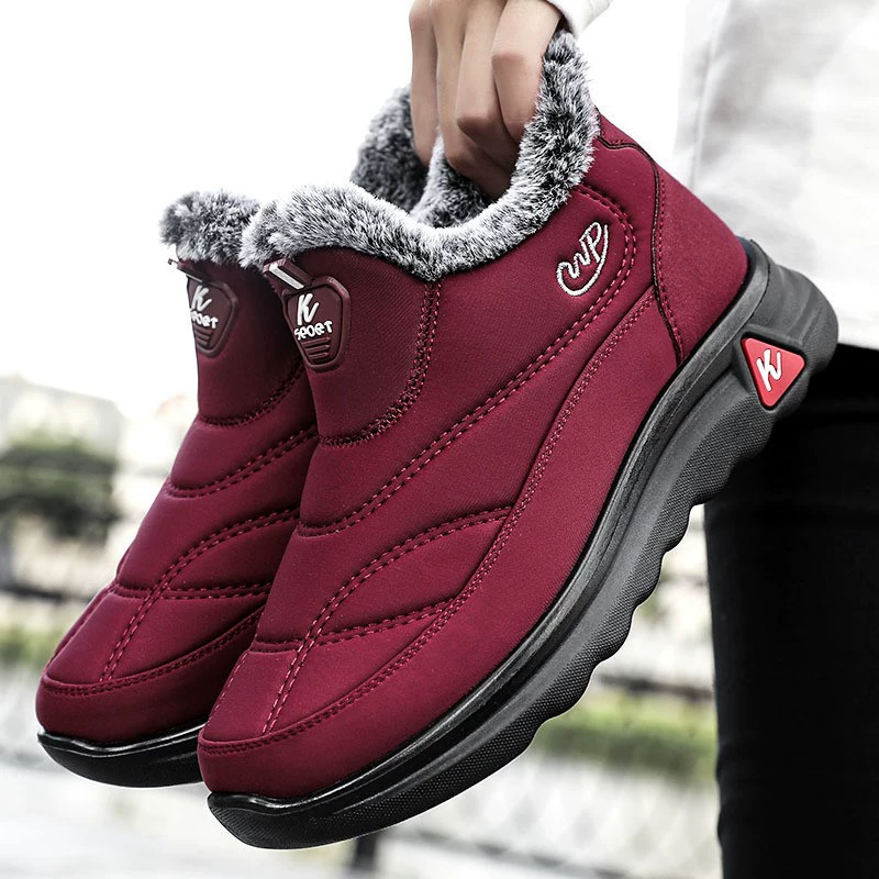 Зимние хлопковые сапоги, обувь для мам, оптовая продажа, дропшиппинг, унисекс хлопковые сапоги для мужчин и женщин среднего и старшего возраста, оптом, на флисовой подкладке, утолщенные, высокие, теплые.