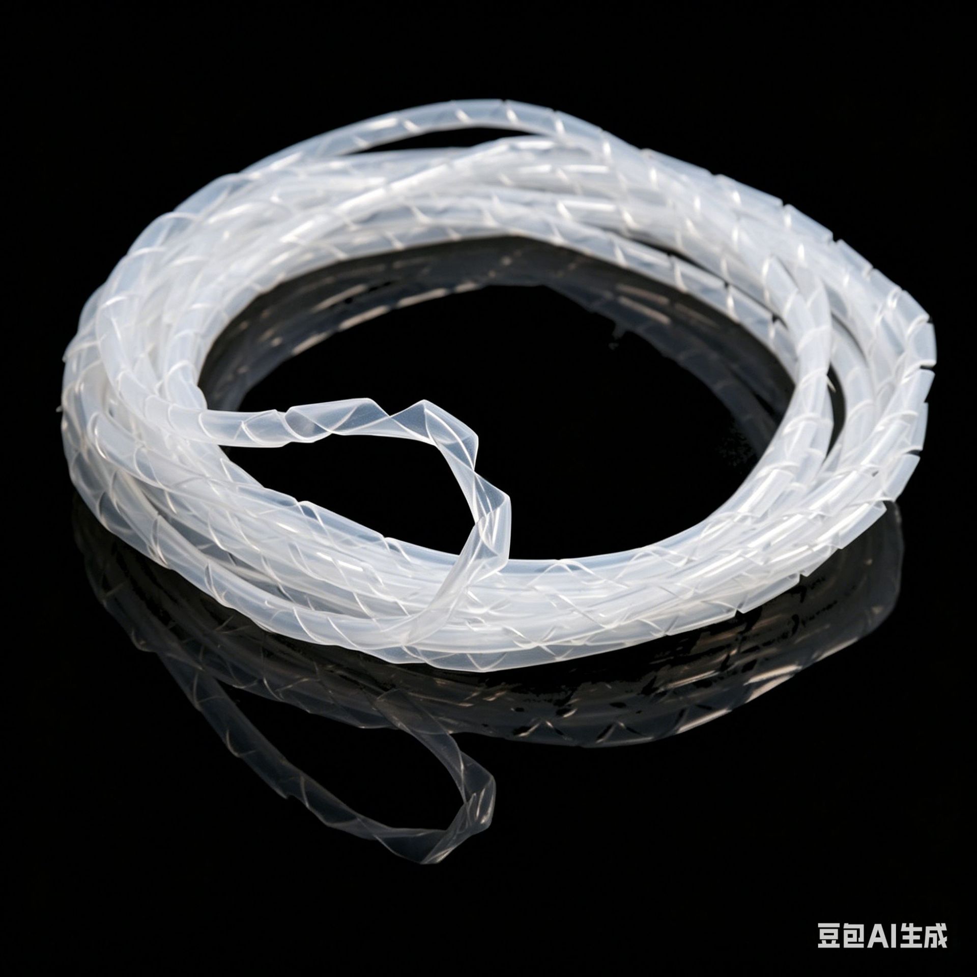 透明螺旋硅胶保护套电缆保护套电线光纤保护套硅胶透明螺旋缠绕管