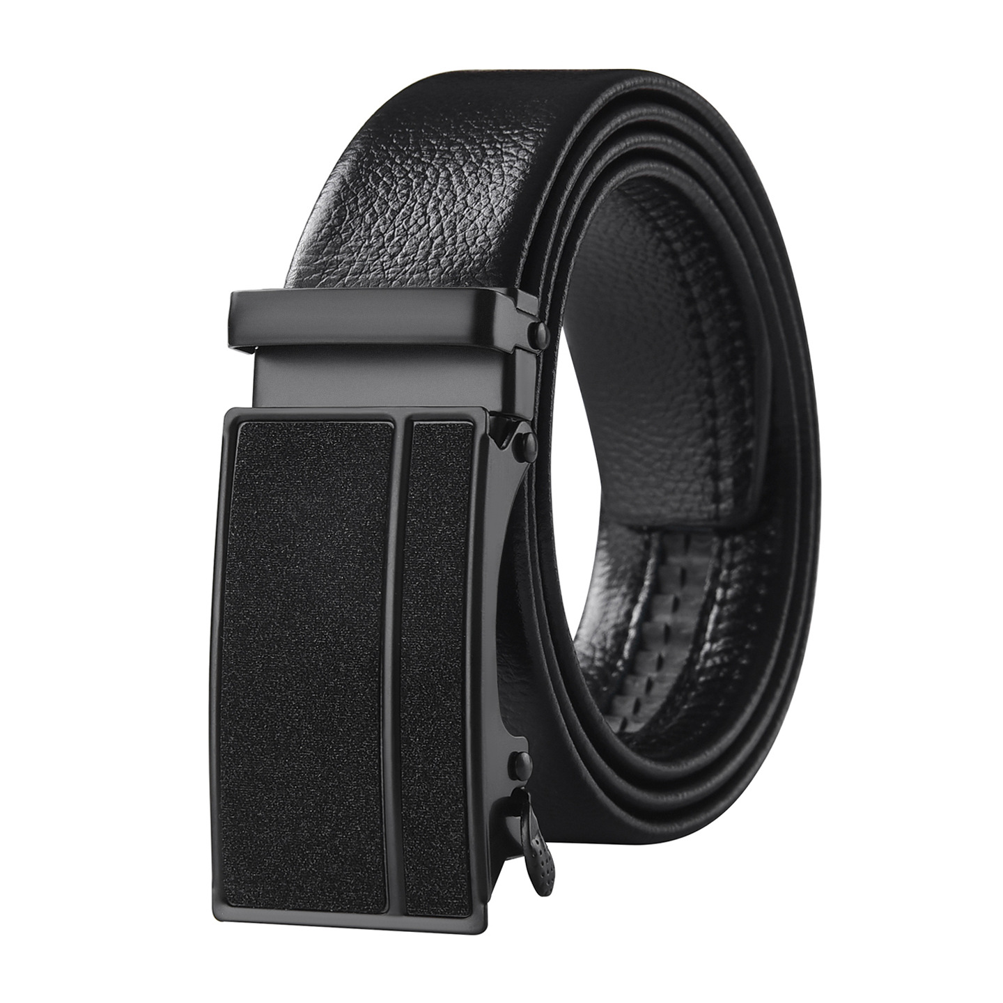 Botón negro esmerizado mono-corrugado ramas correa