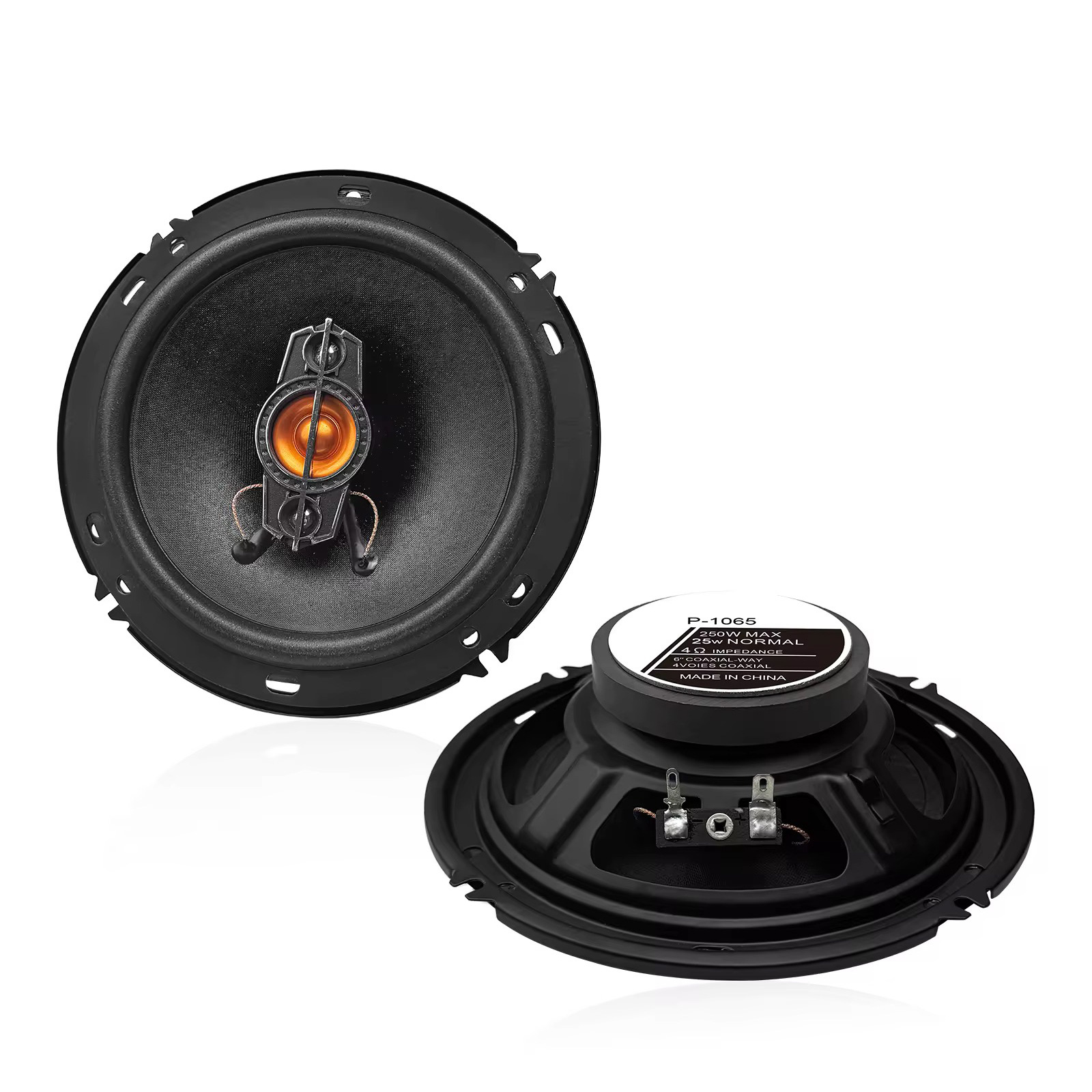 Cross-border e-commerce manufacturer's new car audio speaker coaxial 6inch P-1065 full-range car audio 600W