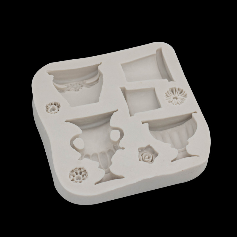 Nueva maceta flor molde de silicona DIY pastel de chocolate decoración fondant molde herramienta para hornear