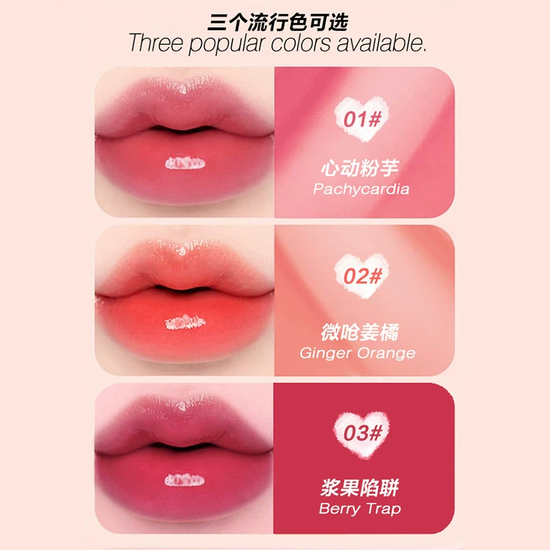 JOJO Lip balm, moisturizing lip gloss, transparent lipstick, intense hydration, mirror effect, plump lips effect