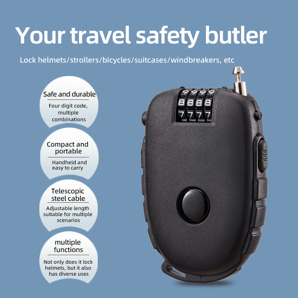 携帯ワイヤーロック通牛はワイヤーを引っ張ることができます。