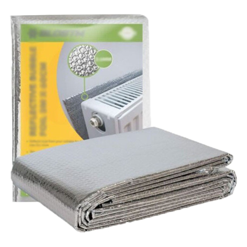 Doble cara aluminizada película de burbuja de una sola capa 0,6*5 M plegable bolsa de PE embalaje hogar aislamiento térmico material reflectante ajuste
