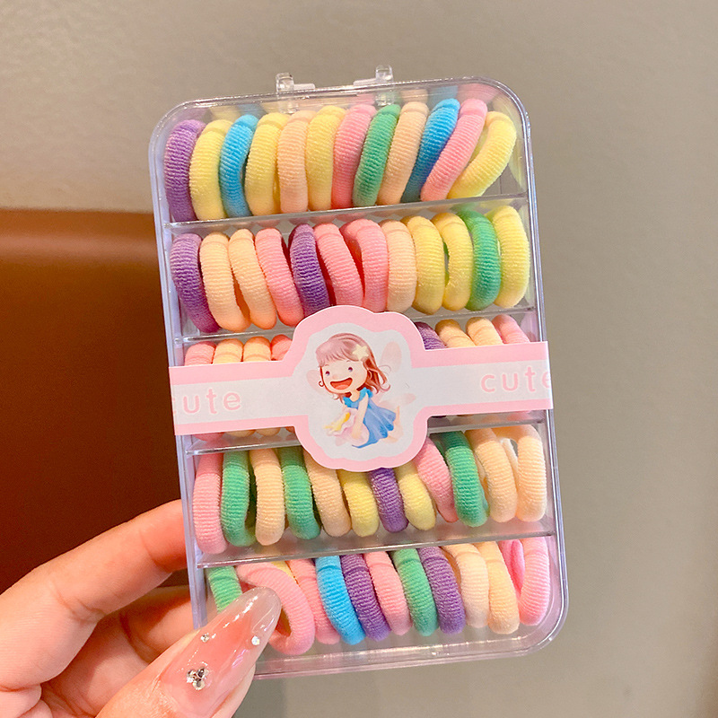 Banda de goma para niños bebé durable banda de pelo lindo lazo anillo de toalla de pelo no hace daño cuerda de pelo elástica buena cuerda de la cabeza