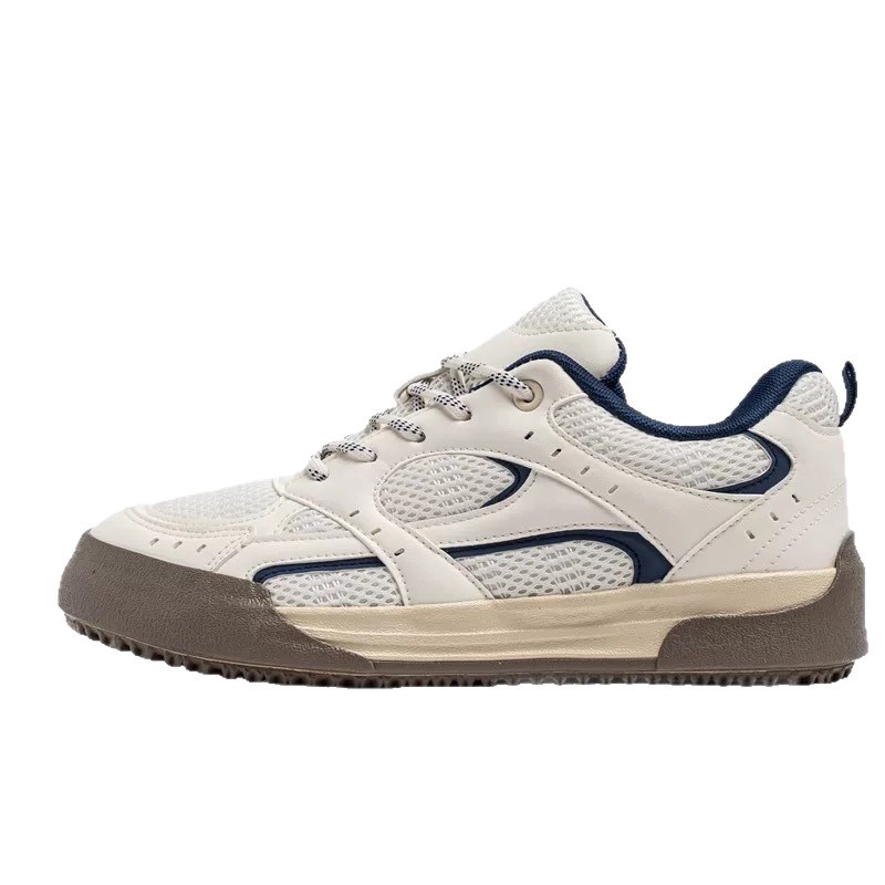 Diseño original nicho zapatos de pan de suela gruesa para hombres 2025 primavera nuevos zapatos de panel de malla chic de estilo universal zapatos de entrenamiento