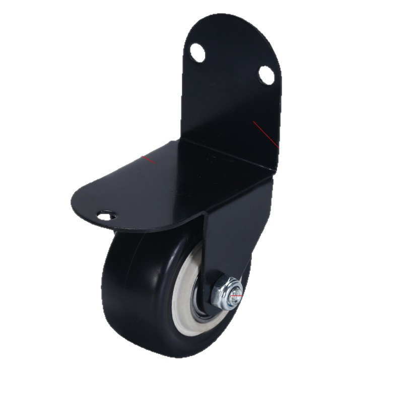 直角L型脚轮1.5寸2寸耐磨顺滑PVC滚轮工业用途家具手推车定向轮子