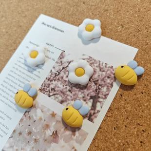 Cute egg flower bee pushpin cartoon creative felt photo wall tack factory direct sales