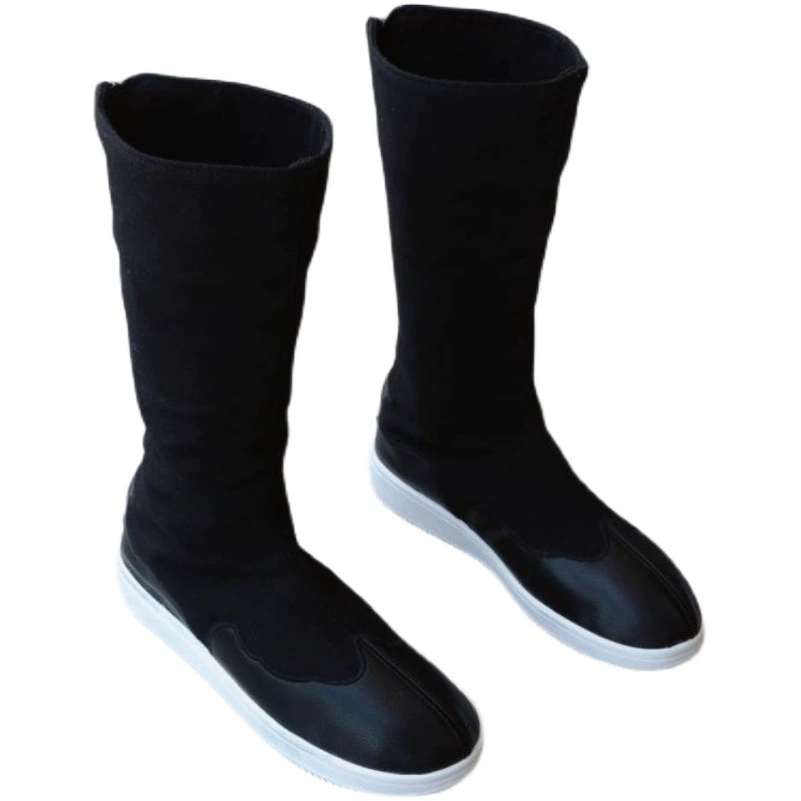 Ботинки в китайском стиле с длинным стволом и летучей рыбой, мужские парусиновые сапоги на толстой подошве, древние парусиновые ботинки для боевых искусств, ботинки ханьфу, Ботинки Martin, модные