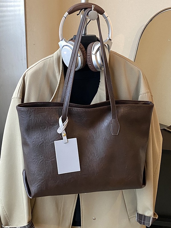 Bolso coreano de gran capacidad simple bolso de hombro para mujeres texturas sofisticadas de moda moda ocio bolso de viaje