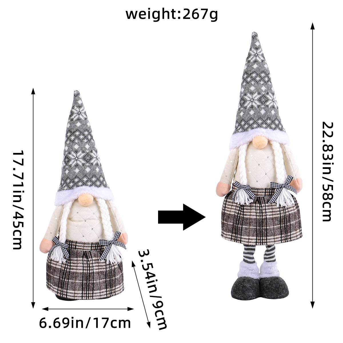 Muchas muñecas retráctiles de Navidad muñecas de nieve de Navidad muñecas de alce decoraciones