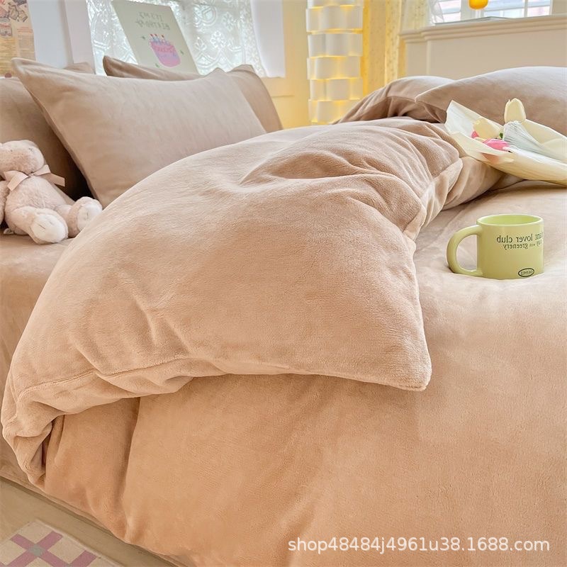 Winter flannel keep warm duvet cover
