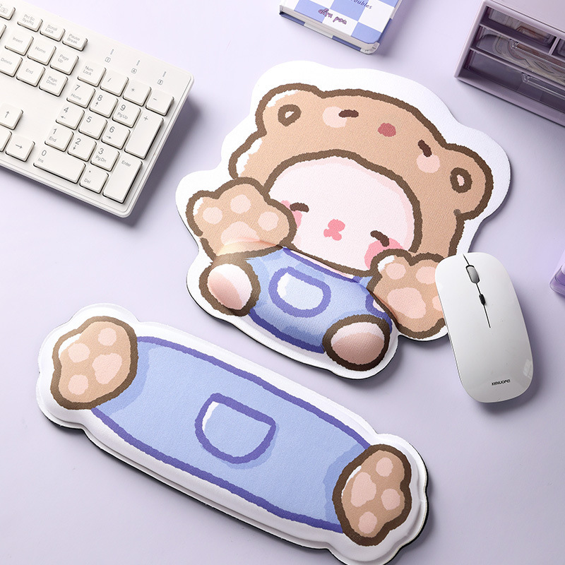Cute and stylish mouse pad, wrist rest, keyboard wrist support, high-end desktop wrist pad to relieve soreness, an office essential.
