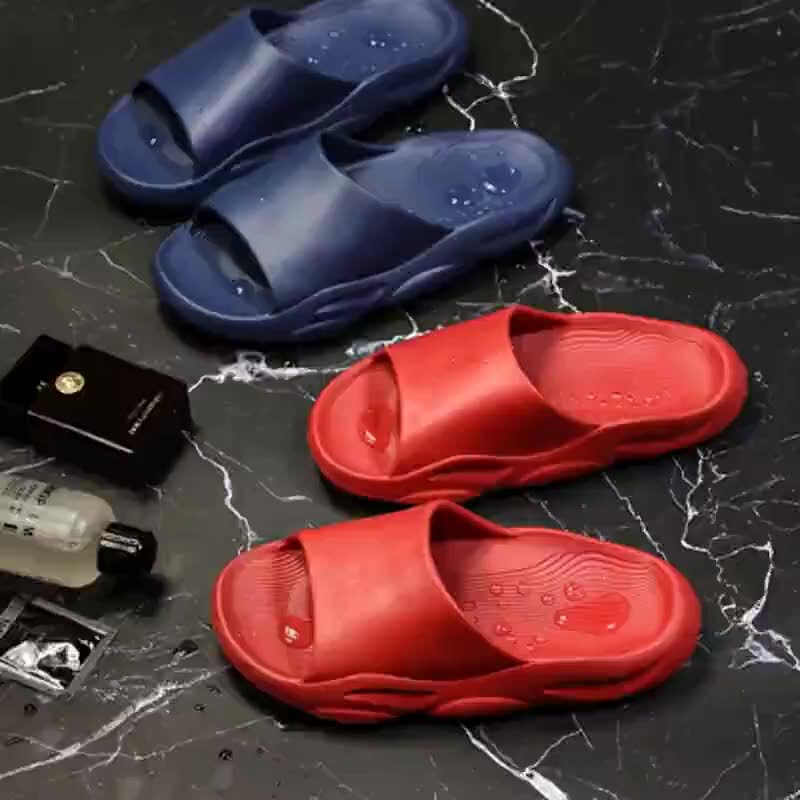 One-Word Slippers Men's Shoes Large Size Customized Low Magnification High Quality European and American Export Large Supermarket Anti-Shrink Eva Slippers