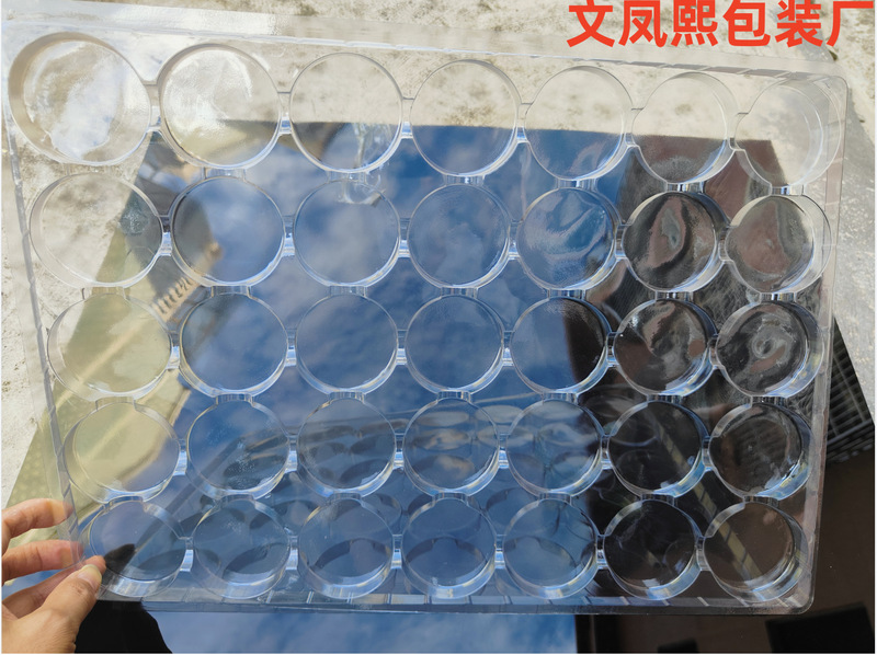 義烏ブリスターメーカー卸売り35穴バッジブリスター回転トレイpet環境保護電子プラスチック回転トレイ|undefined