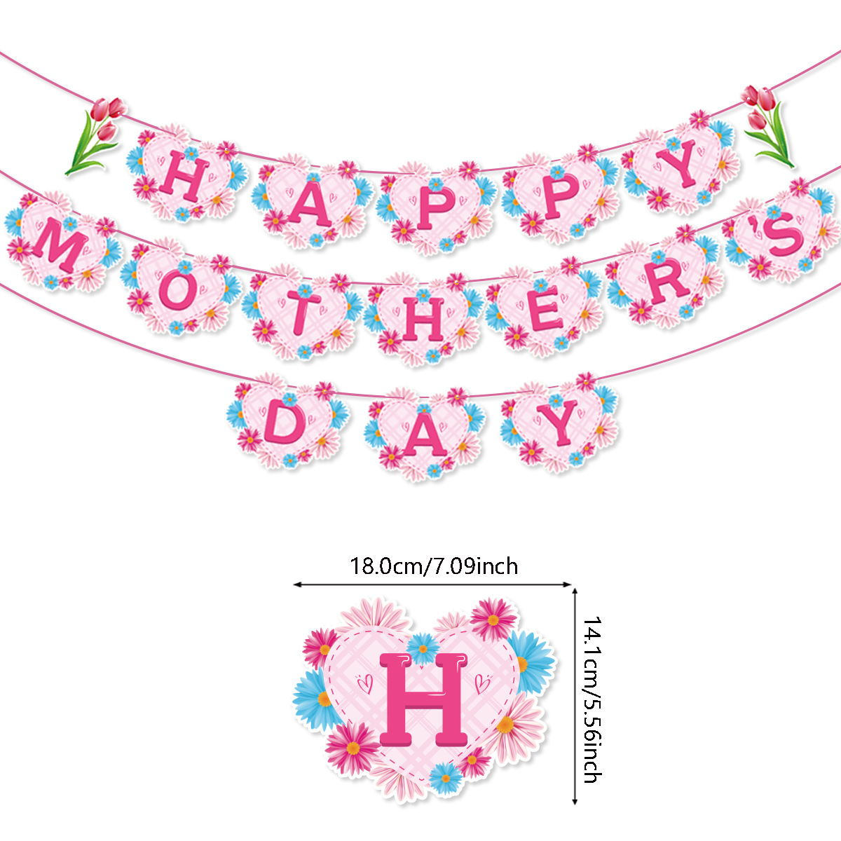 Mother's Day Cute Vacation Letter Paper Festival Decorative Props display picture 5