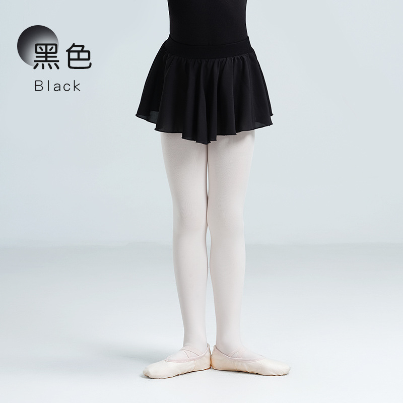 Falda de ballet para niños Nueva falda de baile de práctica de todo fósforo Falda corta Falda de gasa elástica de media longitud para niñas Falda de baile