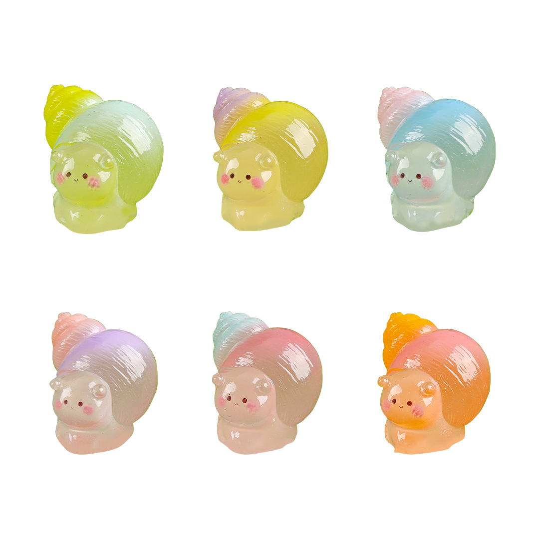 Musgo micro paisaje creativo luminoso color caracol jardinería decoración de bricolaje bolsa ciega accesorios colgantes pequeños adornos