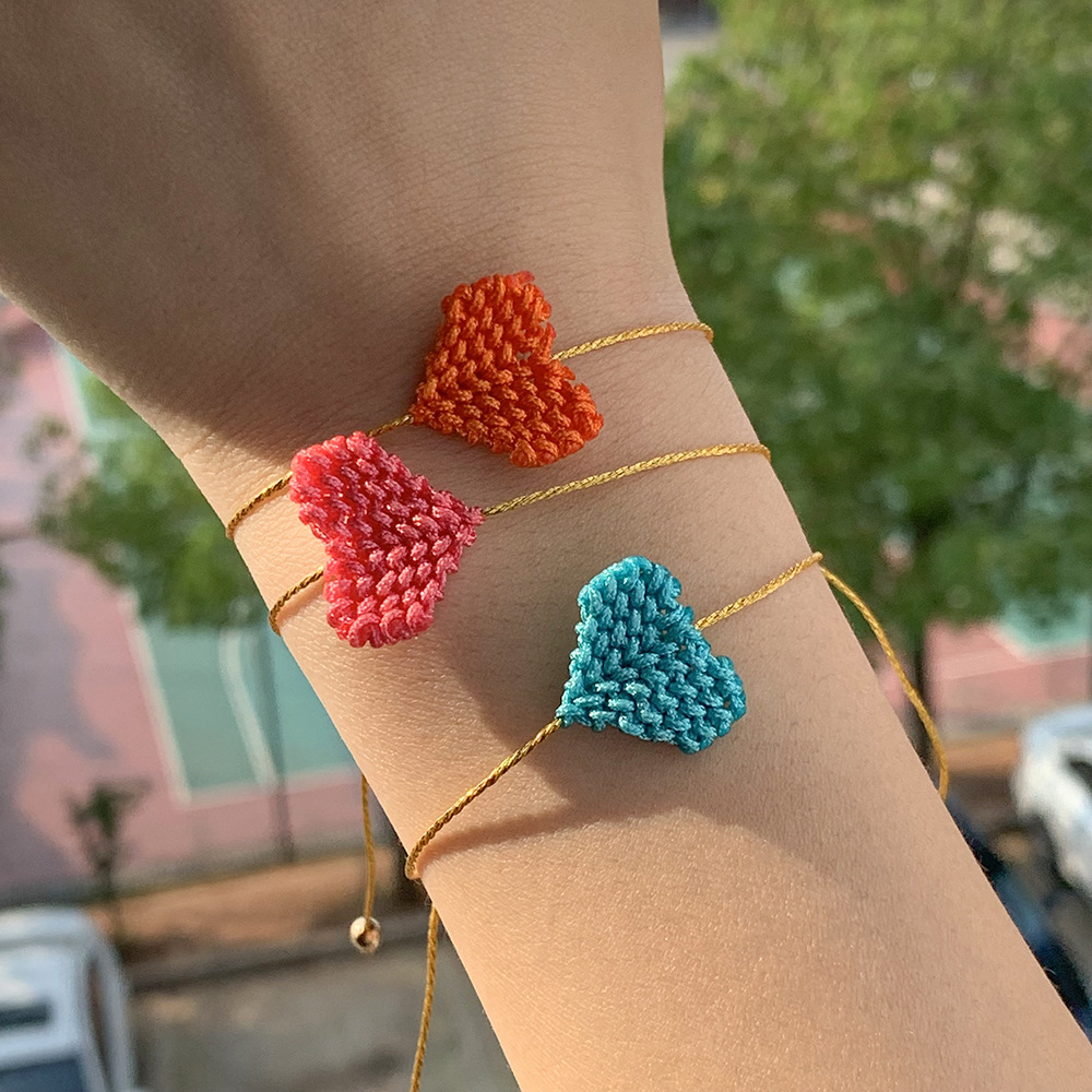 Bracelets Classification IG Style Bohemian Simple Style Heart Shape Cord Wholesale Bracelets