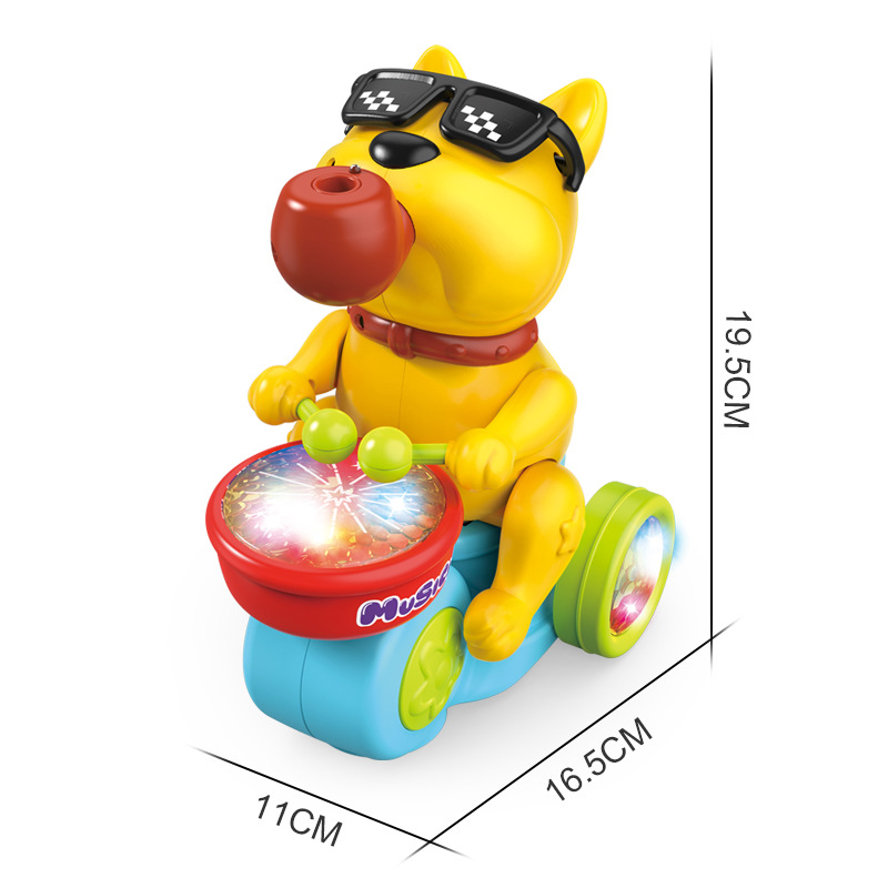 Nuevo juguete universal eléctrico para niños, humo, batería, cachorro, luz fresca, música, juguetes para bebés masculinos y femeninos al por mayor