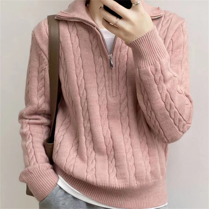 Loose Fit Type Wholesale Women's Casual Solid Color Long Sleeve Sweaters & Cardigans