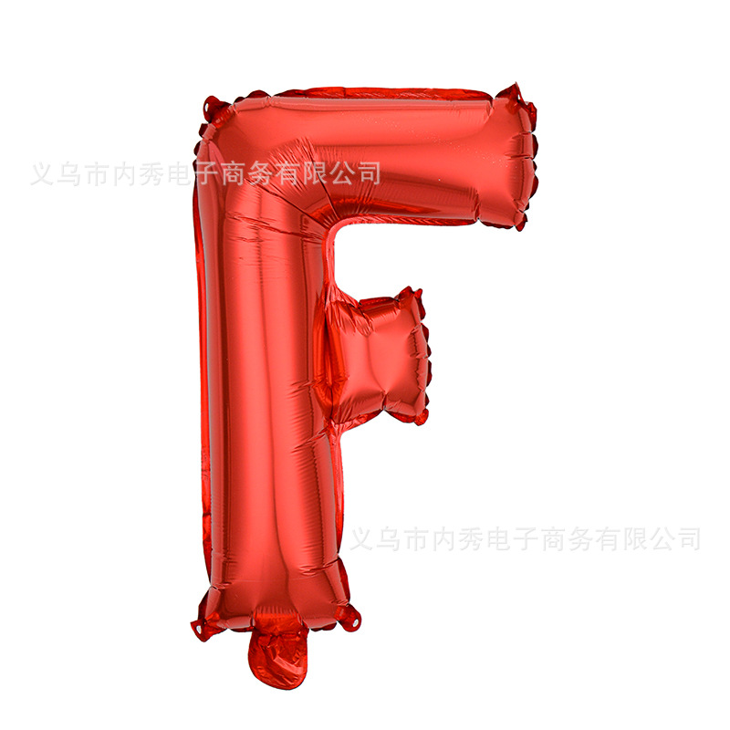 Estilo americano Delgado 16 pulgadas inglés carta globo pequeño tamaño A- Z cumpleaños boda habitación decoración aluminio película globo al por mayor