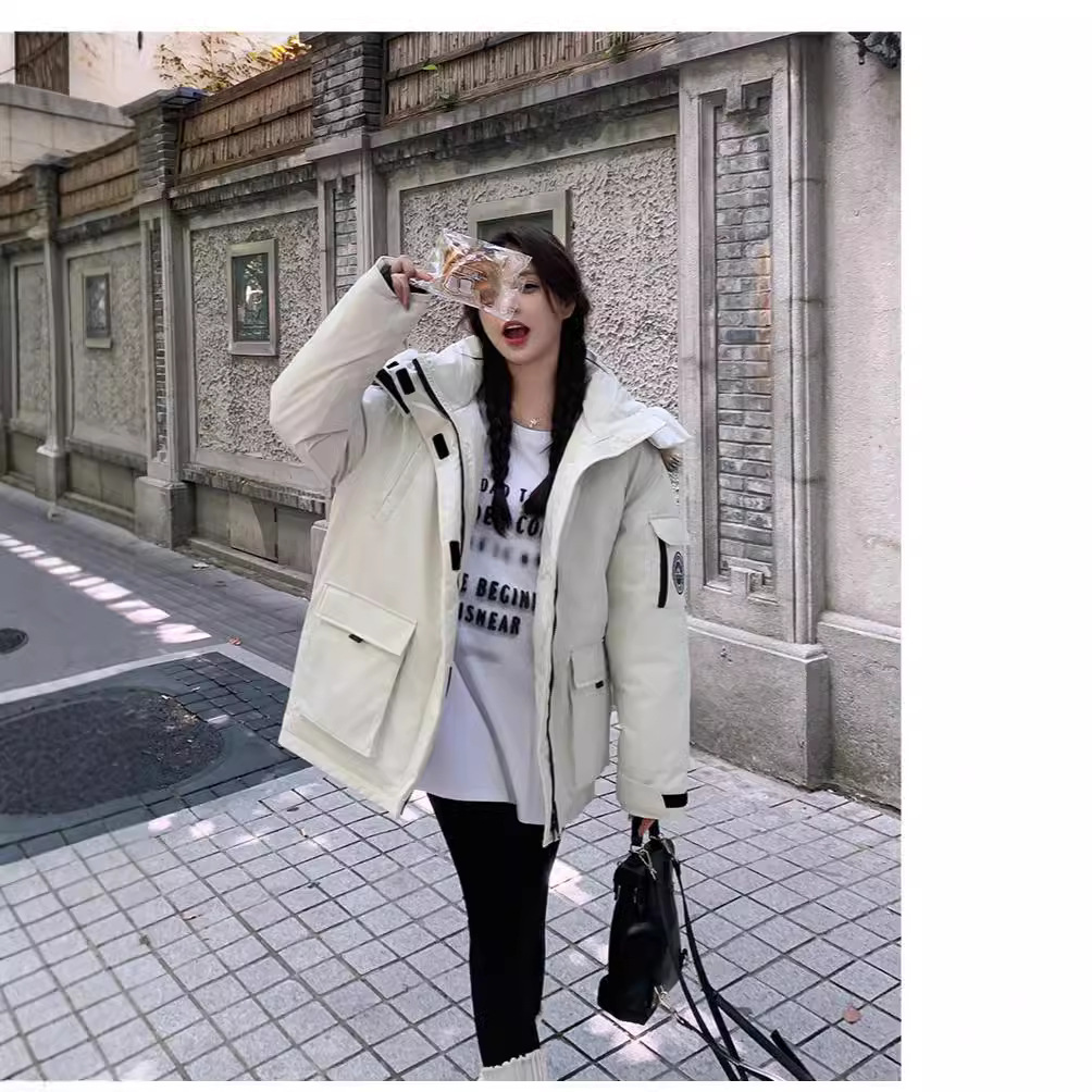 2024 nuevo invierno plumón chaqueta de algodón de invierno para mujeres largas inns herramientas de algodón de los estudiantes chaqueta de algodón de abrigo grueso image 5