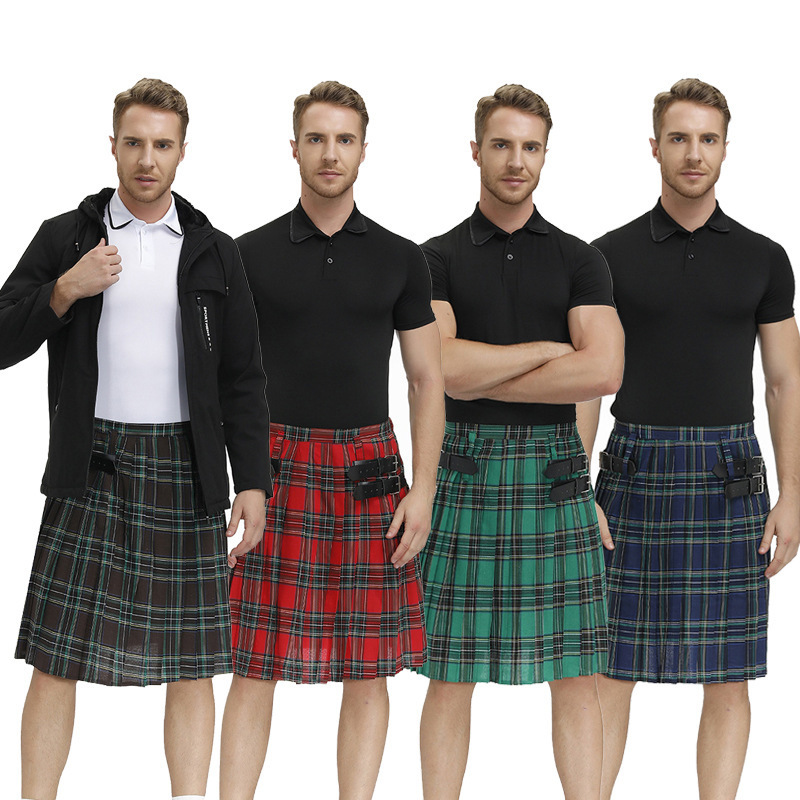 2026 German Oktoberfest Plaid Skirt Scottish Plaid Skirt Men's Plaid Pleated Skirt Stage Performance Short Skirt 2026 German Oktoberfest Plaid Skirt Scottish Plaid Skirt Men's Plaid Pleated Skirt Stage Performance Short Skirt