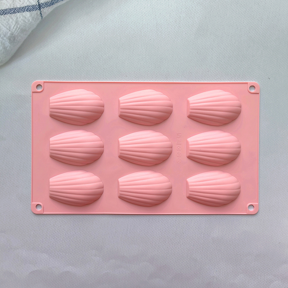 Silicone 9 conchas 9 molde de chocolate diy Madeleine pudín dulces galletas molde de pastel
