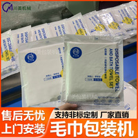 一次性环保毛巾包装机 湿巾抽真空自动套袋机 压缩浴巾枕式包装机