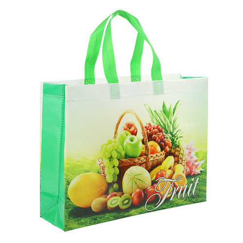 Amazon cross-border fruit embossed non-woven portable shopping bag supermarket shopping bag home clothing food bag