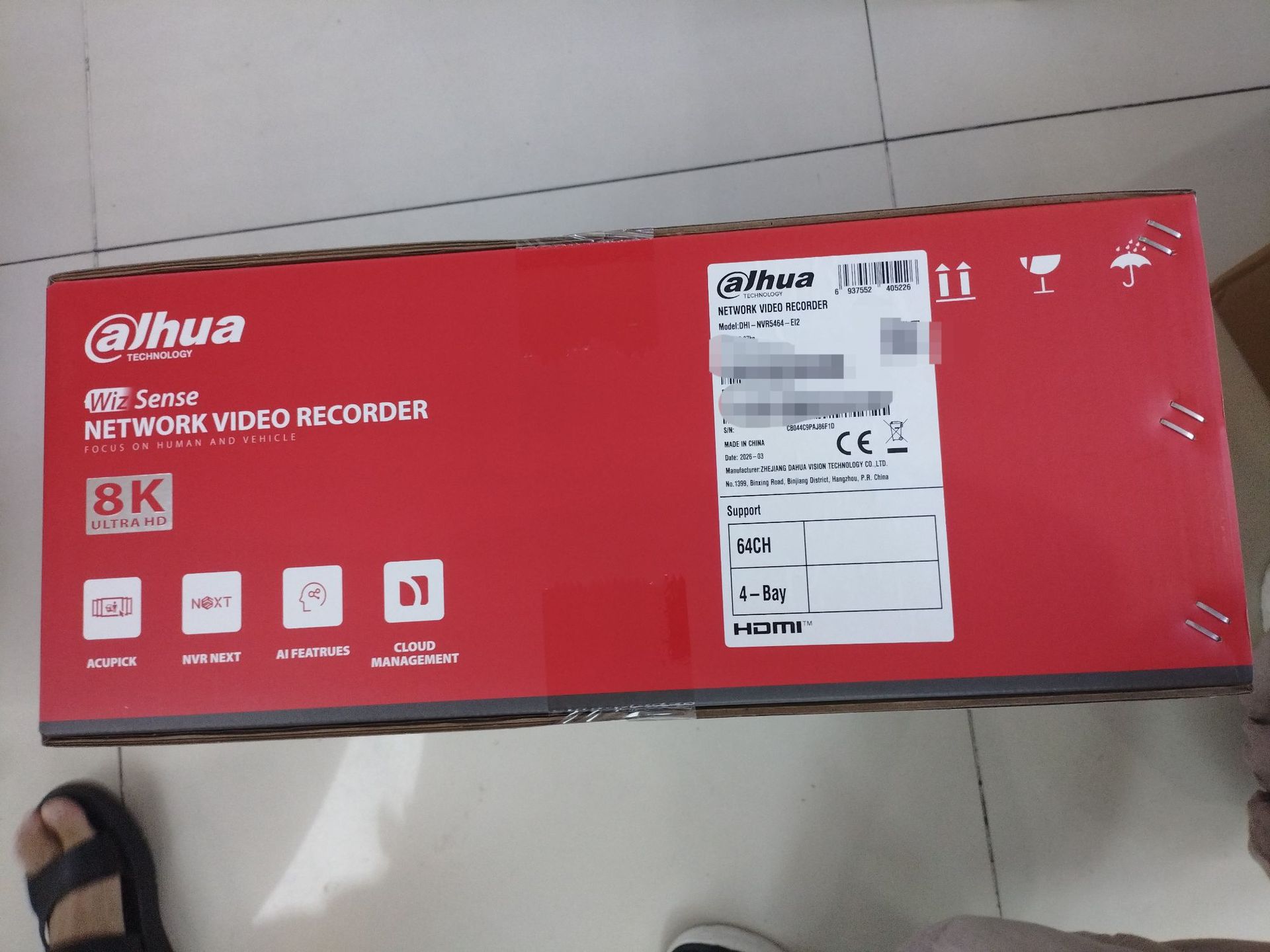 64 Kanal NVR Kayıt Cihazı Dahua İngilizce Uluslararası Sürüm NVR5464-EI2 Ağ Sabit Disk Kayıt Cihazı 4 Disk Yuvası