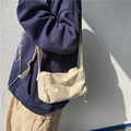 水洗帆布包包女2023夏季新款小方包时尚休闲小背包迷你文艺手机包