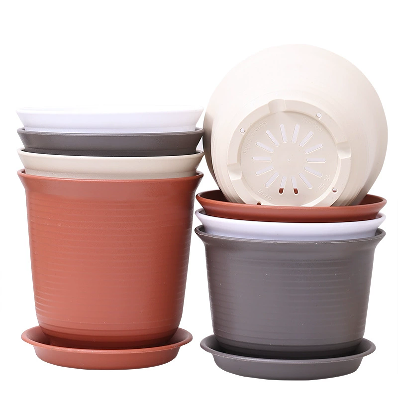 Ceramic plastic flowerpot flower-shaped, increased thickness