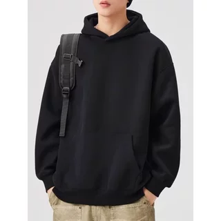 秋冬卫衣定印制LOGO工作服带帽加绒工衣员工装班服加厚套头卫衣男
