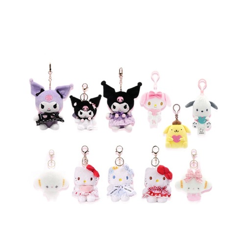 Official Sanrio Mochi Hello Kitty Small Plush Hook and Keychain, Lulumi Figure, Gift Pack for Wholesale