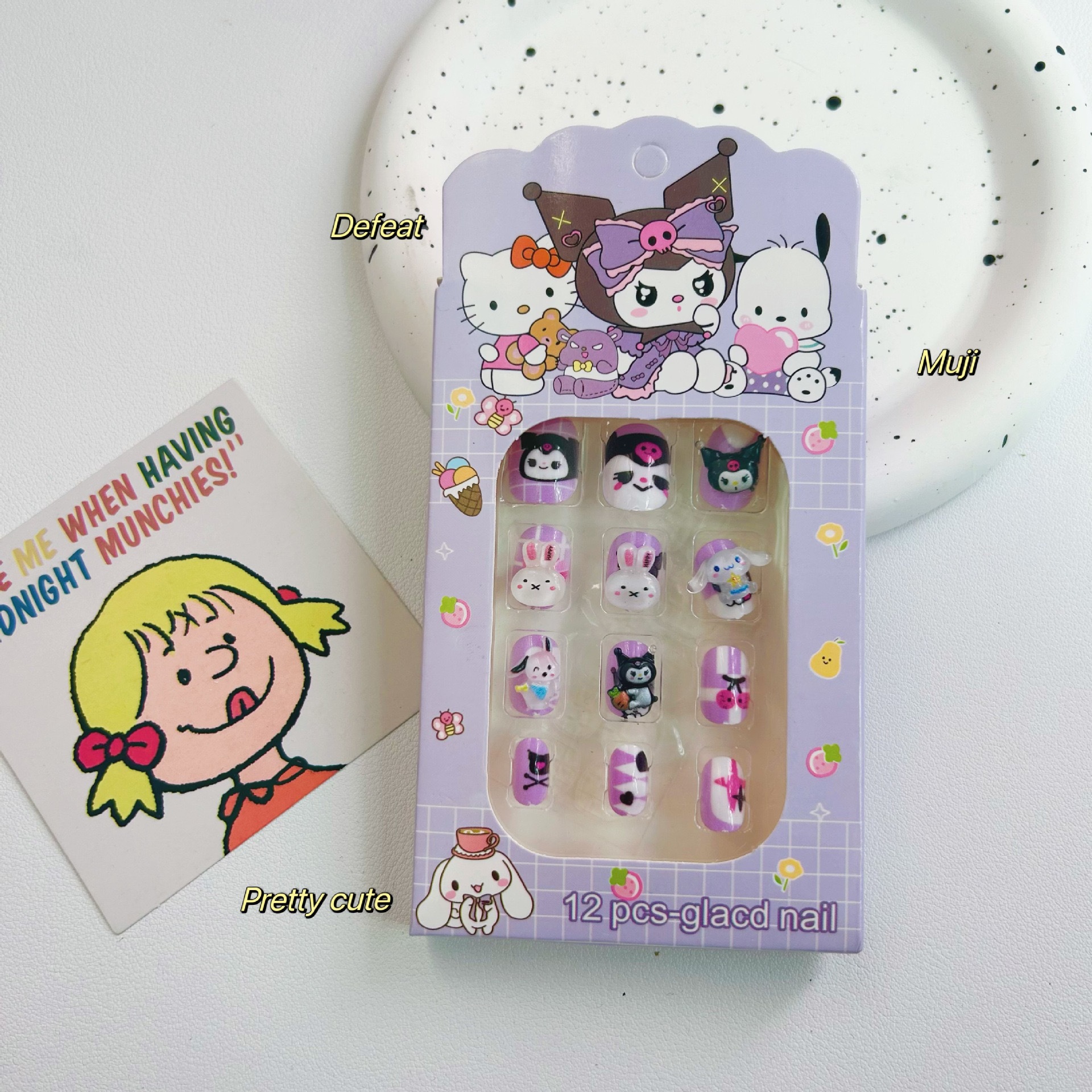 Niños dibujos animados estereoscópicos pegatinas de uñas niñas parches de uñas bebés desmontables impermeables uñas al por mayor