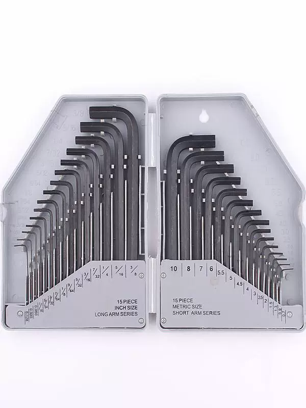 Hexagonal wrench, gloves, long set, universal screwdriver