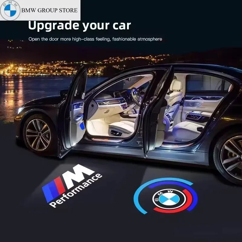lámpara de bienvenida adecuada para la puerta de BMW lámpara de atmósfera de decoración lámpara de luz de piso lámpara de proyección láser