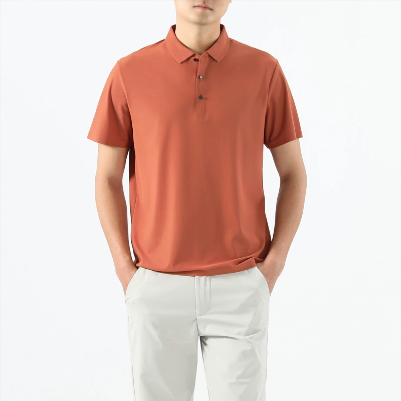 Мужская летняя футболка из хлопчатобумажной ткани, короткий рукав, лацканы, однотонная, универсальная, поло, повседневная, модная, тренд 2025 года