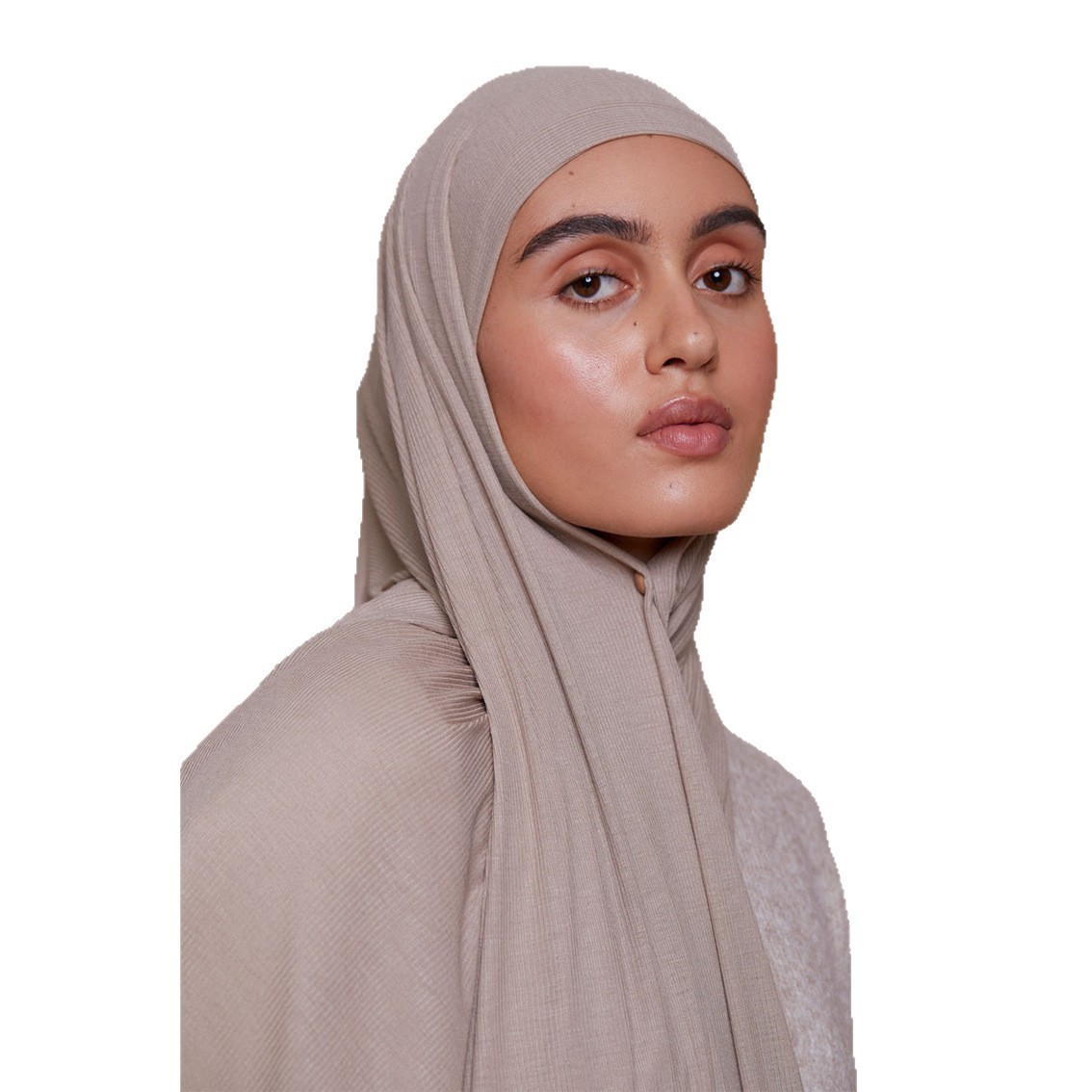 New Cross-Border Bamboo Fiber Ribbed Headscarf, High Elasticity, Breathable, Solid Color Knitted Women's Head Wrap, Versatile Shawl Scarf