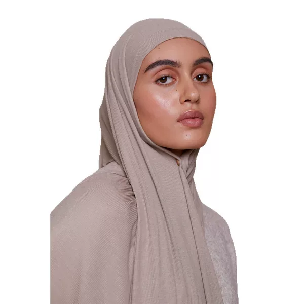 New Cross-Border Bamboo Fiber Ribbed Headscarf, High Elasticity, Breathable, Solid Color Knitted Women's Head Wrap, Versatile Shawl Scarf