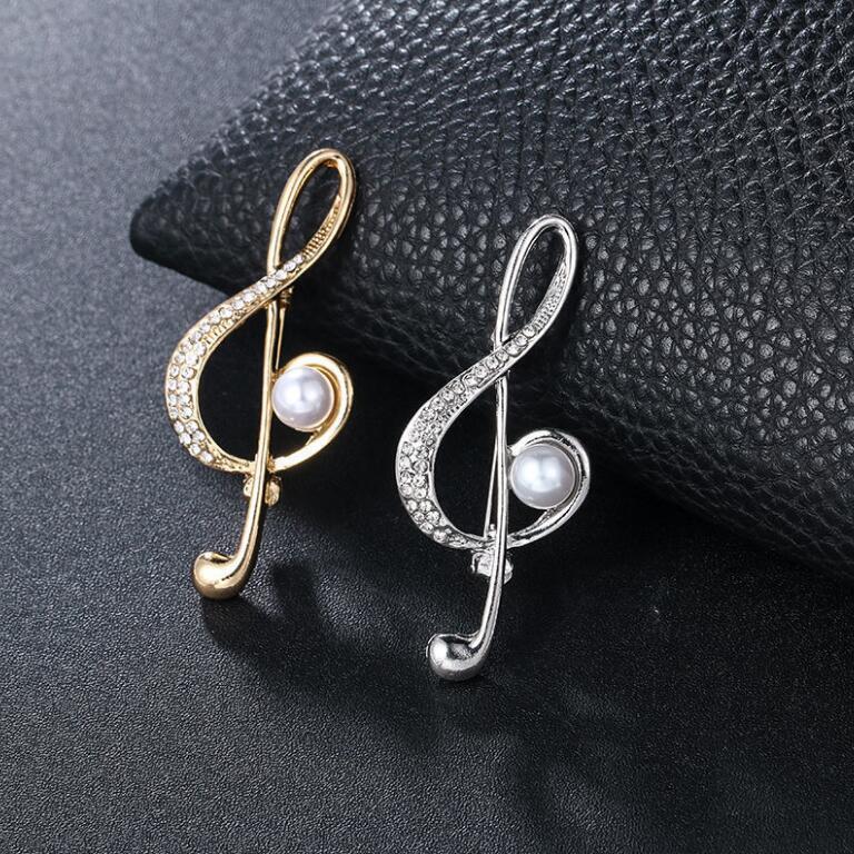Note Brooch, Fashionable Flash Diamond, Creative Note Corsage, Clothing Pin, Clothing Accessories, Female Music Symbol Note Brooch, Fashionable Flash Diamond, Creative Note Corsage, Clothing Pin, Clothing Accessories, Female Music Symbol