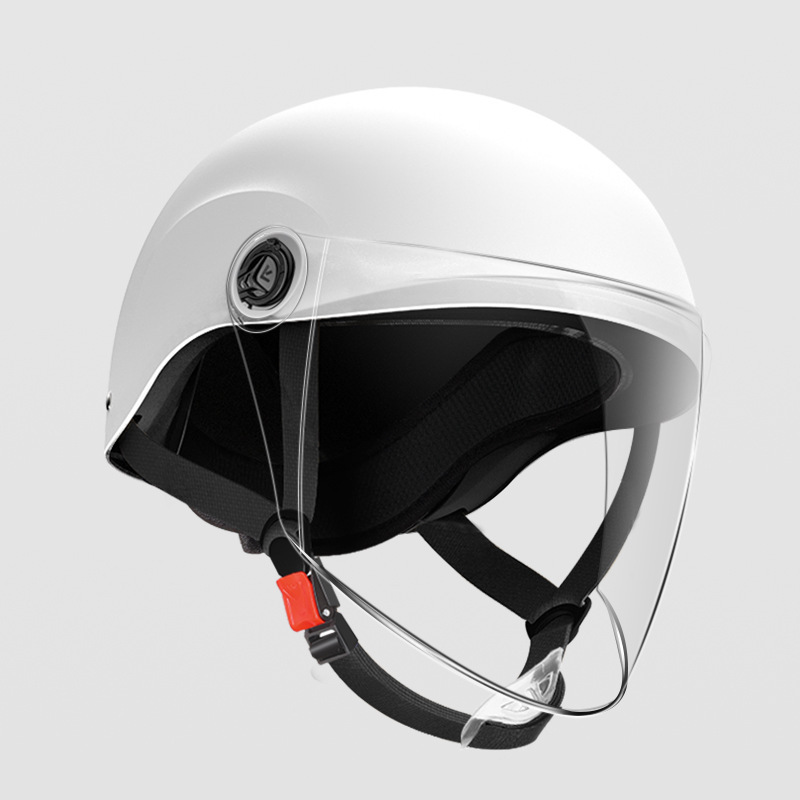 Nuevo casco estándar nacional para vehículos eléctricos, unisex, medio casco cortavientos, protección solar de verano, casco ligero de seguridad para vehículos eléctricos
